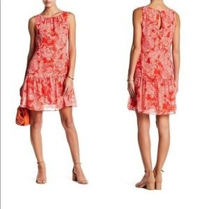 Eliza J Red Floral Mini Dress